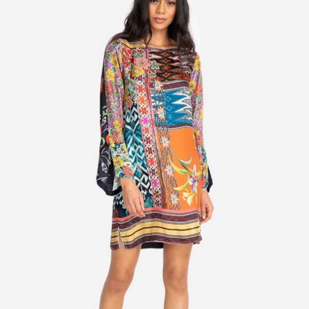 Johnny Was Luna Flare Sleeve Dress NWT $285 S